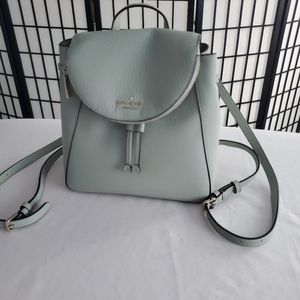 Kate Spade Leila medium flap pistachio backpack